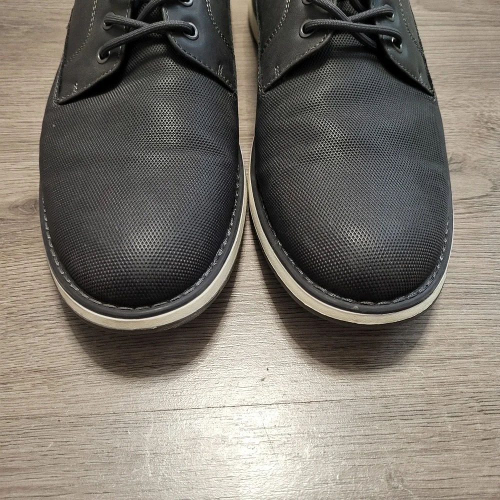ALDO Men's Dark Gray‎ Textured Oxford Derby Shoes Lace Up Office Business 9.5